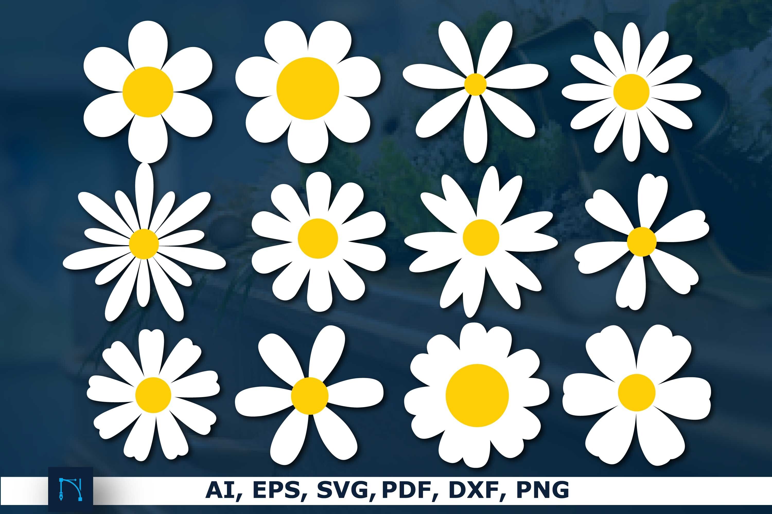 Daisy Flower SVG Bundle for Cricut